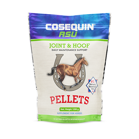 Cosequin® Joint and Hoof Pellets with ASU, MSM, and Biotin - The #1 Veterinarian Recommended Joint Health Supplement Brand.